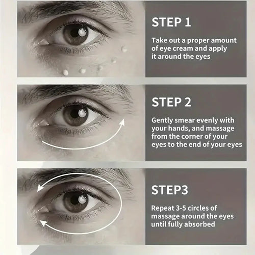 Men's caffeine anti-wrinkle eye cream removes dark circles, eye bags, puffiness and fine lines