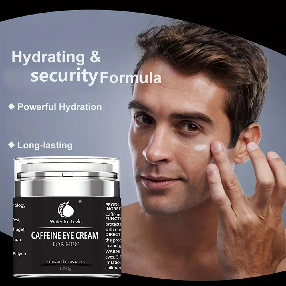 Men's caffeine anti-wrinkle eye cream removes dark circles, eye bags, puffiness and fine lines