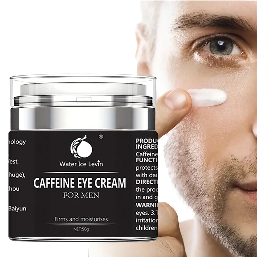Men's caffeine anti-wrinkle eye cream removes dark circles, eye bags, puffiness and fine lines